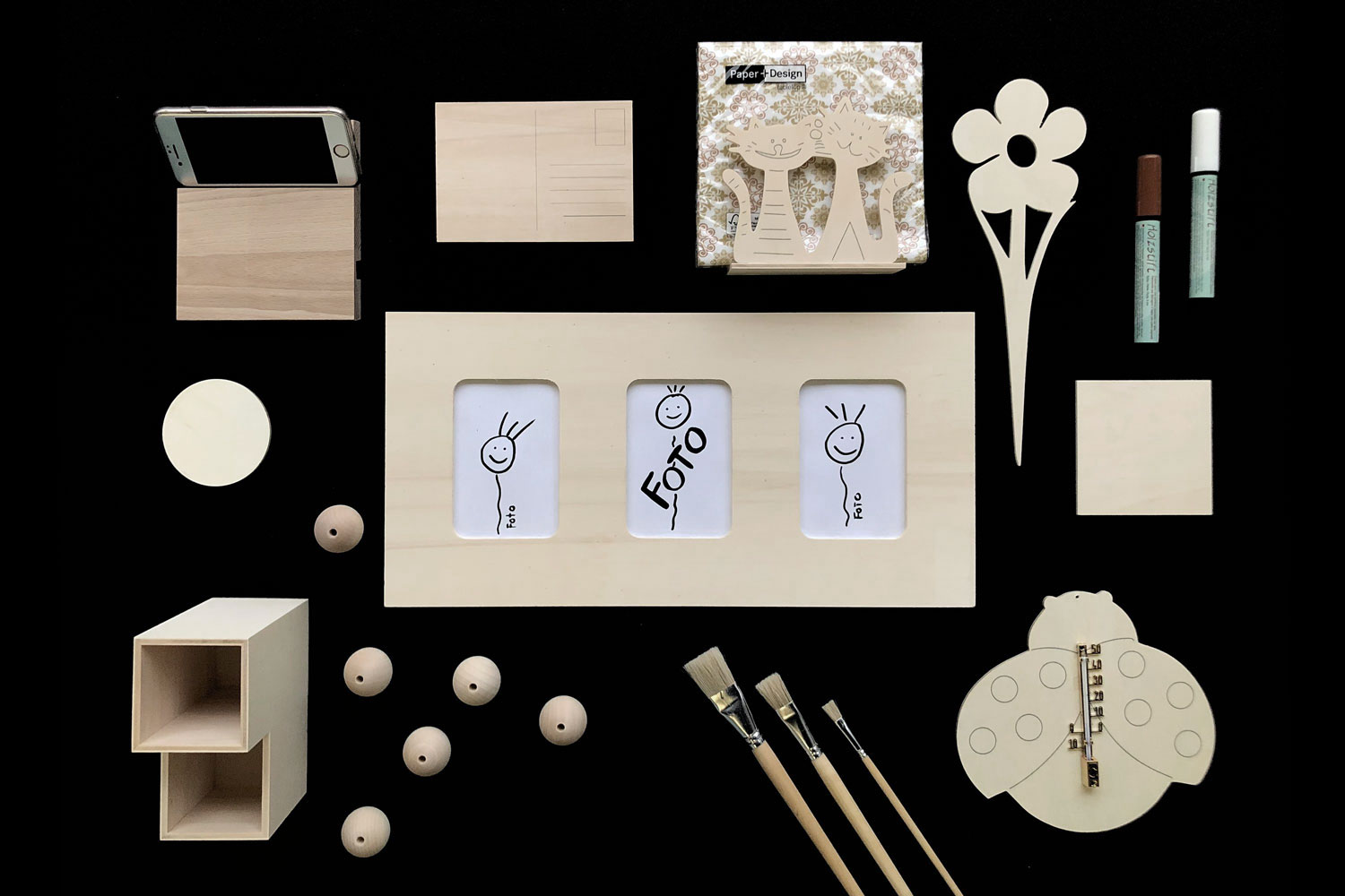 Müller Holzwarenfabrik AG - Bastel Sortiment Bastelartikel Migros Doit - Legna Creativa